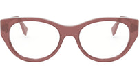 FF Diamonds Red Oval Eyeglasses