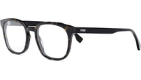 Fendi Fine FE50047I 052 Dark Havana Geometric Eyeglasses