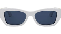 MissDior S1I Shiny White Squared Sunglasses