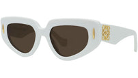 Anagram White Geometric Sunglasses