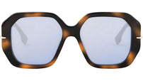 Fendi Selleria Havana Square Sunglasses