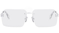 Fendi Sky Silver Rectangular Eyeglasses