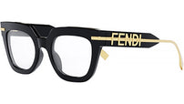 Fendigraphy Black Rectangular Eyeglasses