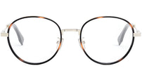 Fendi Travel Havana Round Eyeglasses