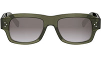 CELINE 3 Dots HD Green Rectangular Sunglasses