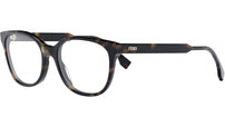 Fendi Fine Havana Oval Eyeglasses