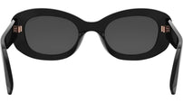 B.zero1 Shiny Black Oval Sunglasses