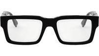Fendi Diagonal Black Rectangular Eyeglasses