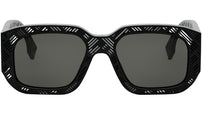 Fendi Shadow Black Rectangular Sunglasses