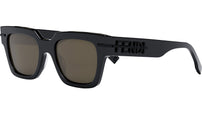 Fendigraphy Black Rectangular Sunglasses