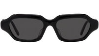 Slim Black Geometric Sunglasses