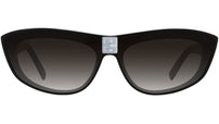 4Gem Black Oval Sunglasses