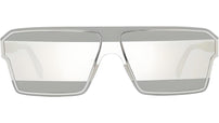 Fendi Fragment FE40028U 16C Silver Shield Sunglasses