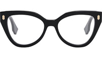 Fendi Bold Black Oval Eyeglasses