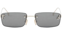 Fendi First Crystal Light Gold Square Sunglasses