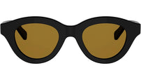 Triomphe Mini Black Round Sunglasses