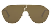 FF Match Gold Geometric Sunglasses