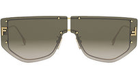 Fendi First Gold Rectangular Sunglasses