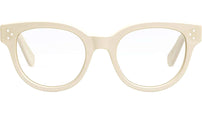 CELINE 3 Dots White Round Eyeglasses