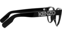 K Logo Black Oval Eyeglasses