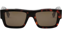 Signature Havana Rectangular Sunglasses