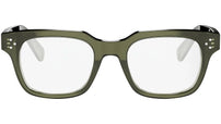 CELINE 3 Dots Green Rectangle Eyeglasses