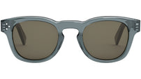 CELINE 3 Dots Shiny Blue Square Sunglasses