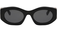 Calla Black Oval Sunglasses