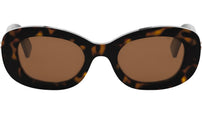 B.zero1 Shiny Havana Oval Sunglasses
