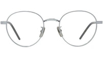 Titanium Silver Geometric Eyeglasses