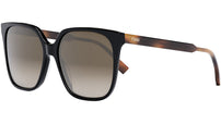 Fendi Fine Black Havana Square Sunglasses