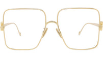 Refined Metal Gold Geometric Eyeglasses