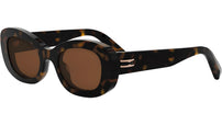 B.zero1 Shiny Havana Oval Sunglasses