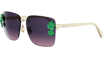 Dior Clover S2U Gold Square Sunglasses