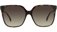 Fendi Fine Havana Square Sunglasses