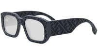 Fendi Shadow Grey Rectangular Sunglasses