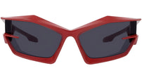 Giv Cut Red Geometric Sunglasses