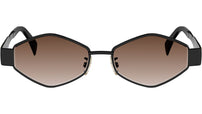 Triomphe Black Geometric Sunglasses