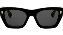 Fendi Roma Black Rectangular Sunglasses