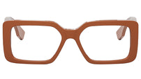Baguette Havana Rectangular Eyeglasses