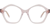 Curvy Pink Geometric Eyeglasses