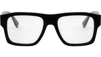 Fendi Diagonal Black Pilot Eyeglasses