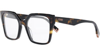 Fendi Way Dark Havana Square Eyeglasses