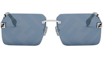 Fendi Sky Silver Rectangular Sunglasses