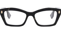Fendi Bold Grey Rectangular Eyeglasses
