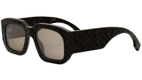 Fendi Shadow Brown Rectangular Sunglasses