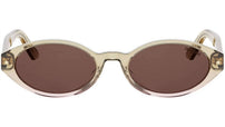 DiorPacific R1I Yellow Oval Sunglasses