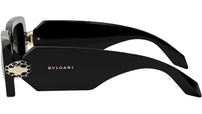 Serpenti Forever Black Rectangular Sunglasses