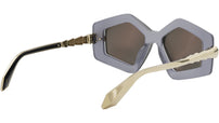 Serpenti Silver Geometric Sunglasses