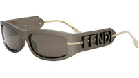 Fendigraphy Brown Oval Sunglasses